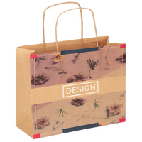 Papiertragetaschen mit Papierkordeln, 48 x 35 x 13 cm, 4/0 farbig + Weißdruck