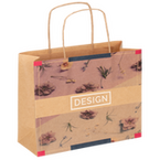 Papiertragetaschen mit Papierkordeln, 48 x 35 x 13 cm, 4/0 farbig + Weißdruck