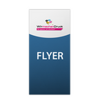 Flyer, farbig bedruckt, lang