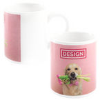 Tasse bedruckt von vorn und seitlich