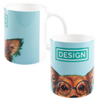 Tasse bedruckt von vorn und seitlich