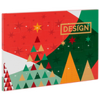 Schoko-Adventskalender, Klassik-Wandkalender, Querformat, 4/0-farbig bedruckt