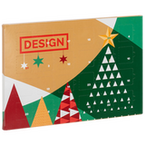 Schoko-Adventskalender, Kompakt-Tischkalender, Querformat, 4/0-farbig bedruckt