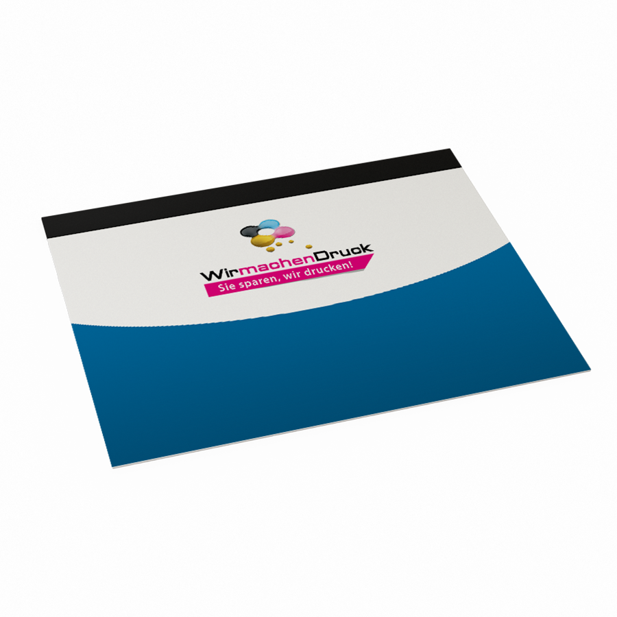 50 Stk. Schreibtischunterlage DIN A2 quer, 25 Blatt, 4/0 farbig bedruckt