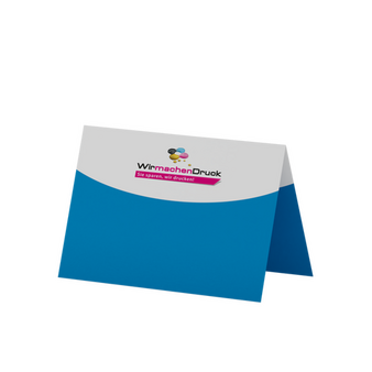 Selfmailer, gefalzt auf DIN A6 (14,8 x 10,5 cm), 4-seiter