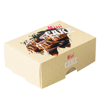 Snack Verpackung mit Klappdeckel (13,5 x 9,5 x 5 cm) einseitig bedruckt 4/0-farbig