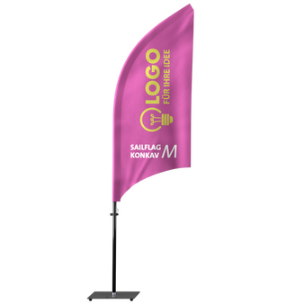 snowflag-premiumkonkav-medium-44farbig-bedruckt-inkl-gestaenge-und-6kgmetallbodenplatte