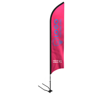 snowflag-premiumkonkav-xl-40farbig-bedruckt-inkl-gestaenge-und-autofuss