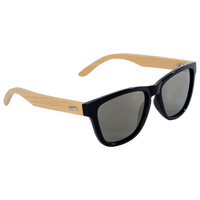 Sonnenbrille schwarz mit Bambusbügeln, ohne Werbeanbringung