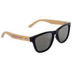 Sonnenbrille schwarz mit Bambusbügeln