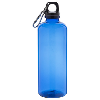 Sportflasche aus RPET mit Aluminiumkarabiner, 600 ml, ohne Werbeanbringung