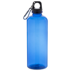 Sportflasche aus RPET mit Aluminiumkarabiner, 600 ml, ohne Werbeanbringung
