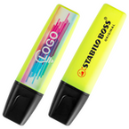 Textmarker STABILO BOSS ORIGINAL, 4/0-farbig einseitig bedruckt