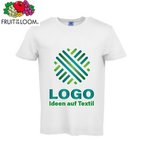 TOPSELLER Herren-T-Shirt Basic, weiß - Fruit of the Loom, mit einer Druckposition