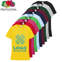 TOPSELLER Kinder-T-Shirt Basic, farbig - Fruit of the Loom, mit zwei Druckpositionen