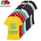 TOPSELLER Kinder-T-Shirt Basic, farbig - Fruit of the Loom, mit zwei Druckpositionen