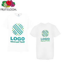 TOPSELLER Kinder-T-Shirt Basic, weiß - Fruit of the Loom, mit zwei Druckpositionen