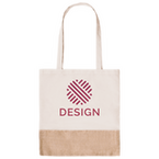 Tragetasche aus Baumwolle mit Juteboden