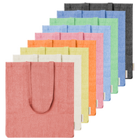 Tragetasche aus recycelter Baumwolle mit Bodenfläche, ohne Werbeanbringung