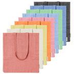 Tragetasche aus recycelter Baumwolle mit Bodenfläche, ohne Werbeanbringung