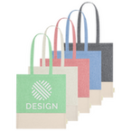 Tragetasche aus recycelter Baumwolle, zwei Farbtöne, 120 g/m²