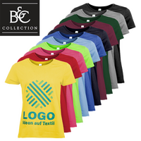 T-Shirt Damen Basic, farbig - B&C Collection, mit zwei Druckpositionen