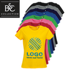 T-Shirt Damen farbig, Organic - B&C Collection, mit einer Druckposition