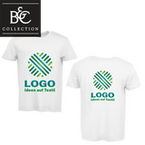 T-Shirt Herren Basic, weiß - B&C Collection, mit zwei Druckpositionen