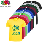 T-Shirt Herren Budget, farbig - Fruit of the Loom, mit einer Druckposition
