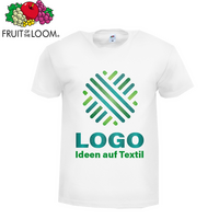 T-Shirt Herren Budget, weiß - Fruit of the Loom, mit einer Druckposition