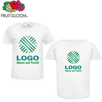T-Shirt Herren Budget, weiß - Fruit of the Loom, mit zwei Druckpositionen