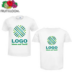 T-Shirt Herren Budget, weiß - Fruit of the Loom, mit zwei Druckpositionen