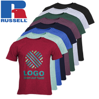 T-Shirt Herren farbig, Organic - Russell, mit zwei Druckpositionen