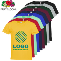 T-Shirt Herren farbig, Premium - Fruit of the Loom, mit einer Druckposition
