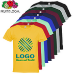 T-Shirt Herren farbig, Premium - Fruit of the Loom, mit zwei Druckpositionen