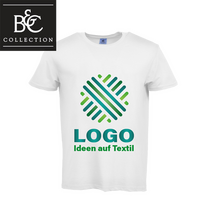 T-Shirt Herren weiß, Basic - B&C Collection, mit einer Druckposition
