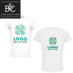 T-Shirt Herren weiß, Organic - B&C Collection, mit zwei Druckpositionen