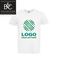 T-Shirt Herren weiß, Premium - B&C Collection, mit einer Druckposition