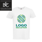 T-Shirt Herren weiß, Premium - B&C Collection, mit einer Druckposition