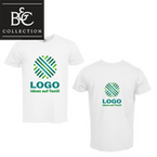 T-Shirt Herren weiß, Premium - B&C Collection, mit zwei Druckpositionen