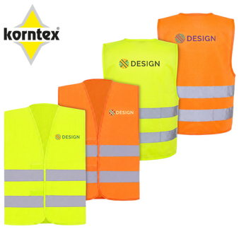 Unisex-Signalweste, beidseitig bedruckt, Brust und R&uuml;cken