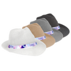 Unisex-Strohhut aus Polyester mit bedrucktem Hutband