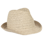 Unisex-Trilby-Strohhut aus synthetischem Papier, ohne Werbeanbringung
