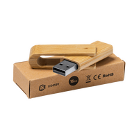 USB-Stick aus Bambus 16 GB mit Bambusbügel