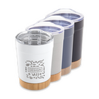 Vakuumisolierter Edelstahlbecher mit Bambusboden bedruckt