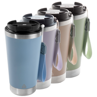 Vakuumisolierter Edelstahlbecher mit Trageschlaufe unbedruckt