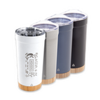 Vakuumisolierter XL-Edelstahlbecher mit Bambusboden graviert