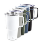 Vakuumisolierter XL-Edelstahlbecher mit Griff unbedruckt