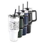 Vakuumisolierter XXL-Edelstahlbecher mit Griff graviert