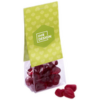 Vegane Fruchtgummi-Herzen im 60g Folienbeutel, neutrales Muster